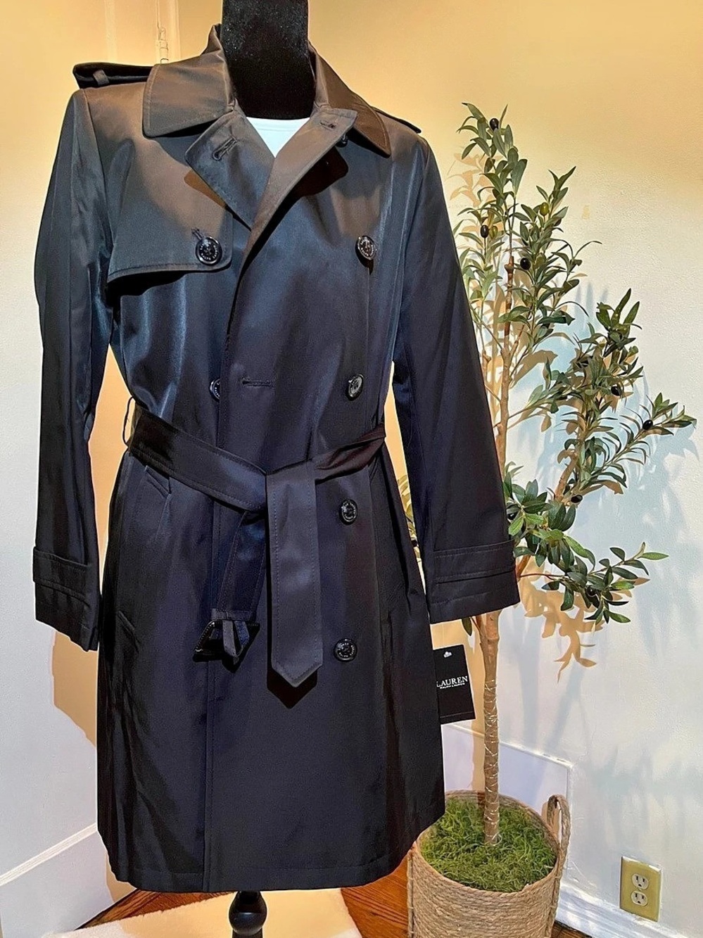 Lauren Ralph Lauren Petite Belted Water-Resistant Trench Coat